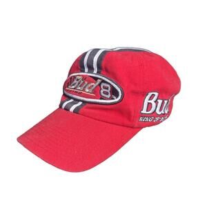 Vintage Dale Earnhardt Jr Hat Cap Snap Back Red NASCAR Chase Budweiser